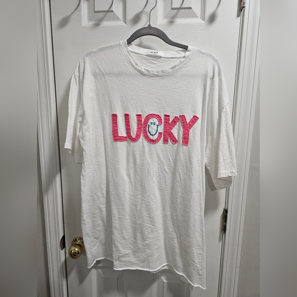White Lucky Graphic Tee